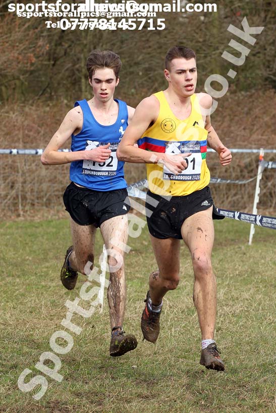 Mens under-20s, 2020 British Athletics Inter Counties Cross Country Champs., Prestwold Hall, Loughborough. Photo: David T. Hewitson/Sports for All Pics